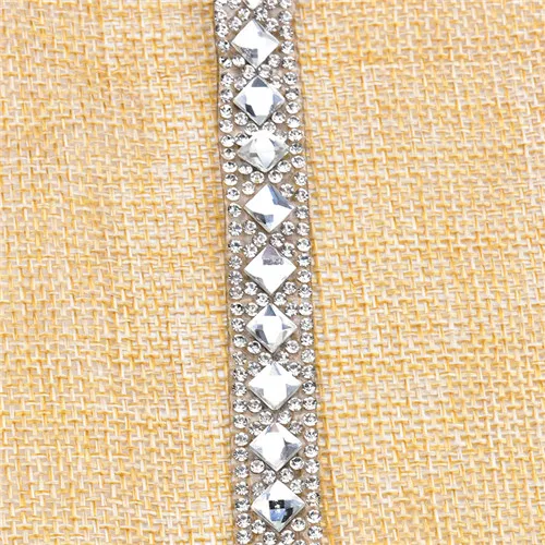 1.2cm width 5 Ярд/Лот, прозрачные стразы из хрустального стекла, отделка, исправление, цепь, окантовка, сетка, свадебная аппликация для свадебного платья, пояса для поделок, сделай сам - Цвет: 1.2cm width