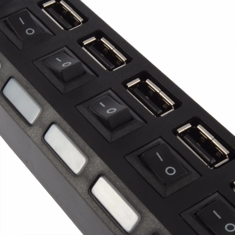Colohas 1 шт. Переключатель ВКЛ/ВЫКЛ 7 портов USB 2 0 концентратор Высокоскоростной