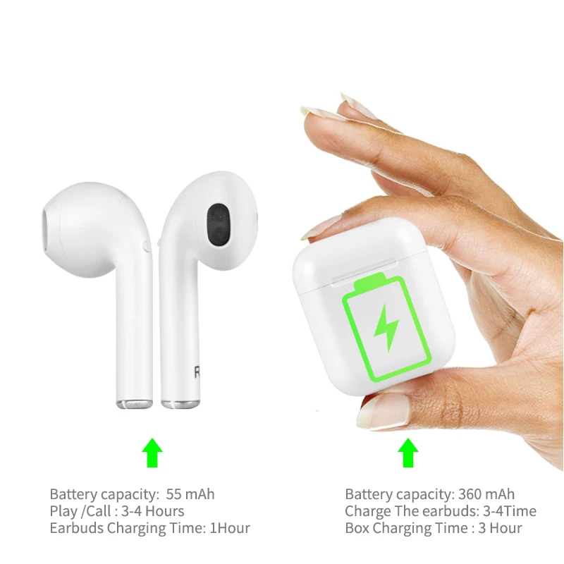 Новые мини i8 tws Bluetooth наушники с зарядной коробкой спортивные беспроводные