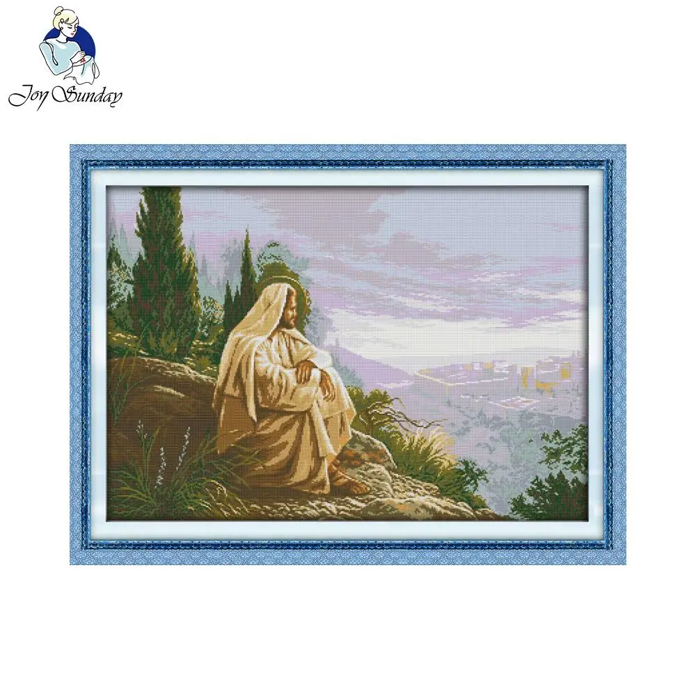 Набор для вышивки крестиком Joy Sunday с изображением Иисуса|joy sunday|embroidery diycross stitch set |