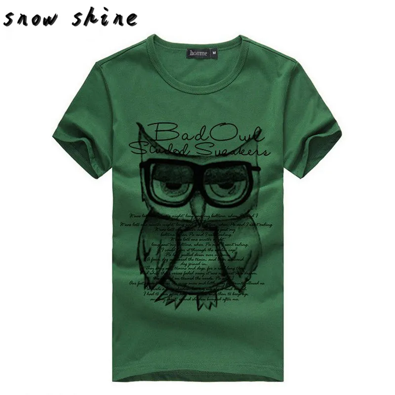 Snowshine YLIWFashion/футболки с принтом совы для мальчиков хлопковая футболка короткими