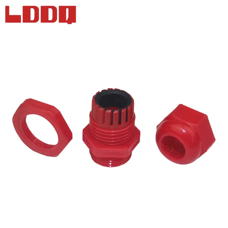 LDDQ горячая распродажа 100 шт. M20 x 1 5 Красный кабельный сальник IP68 Водонепроницаемый