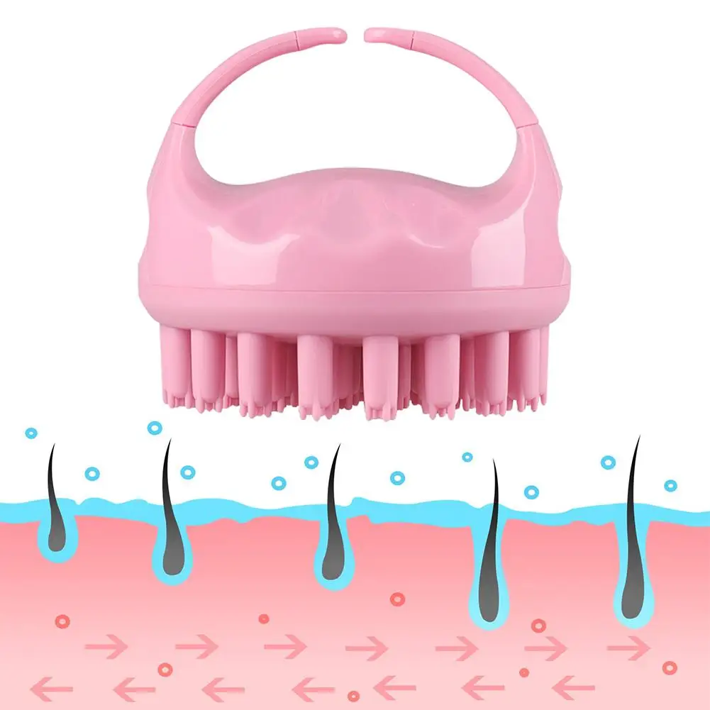 Multi-function Spa Slimming Massage Brush Silicone Head Scalp Massage Washing Comb Shampoo Shower Bath Brush