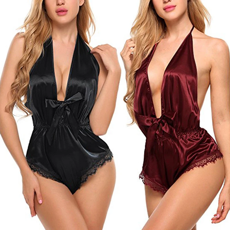 Женская Очаровательная сексуальная ночная рубашка 2018 Новая женская кружевная