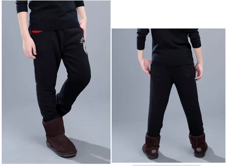 Высококачественные теплые бархатные зимние леггинсы для мальчиков; Детские модные штаны с эластичной резинкой на талии; брюки для мальчиков; Детские зимние леггинсы