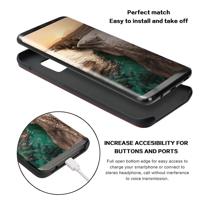 for Samsung S9 case Galaxy plus cover shockproof protective capas coque real Wood carving phone cases |
