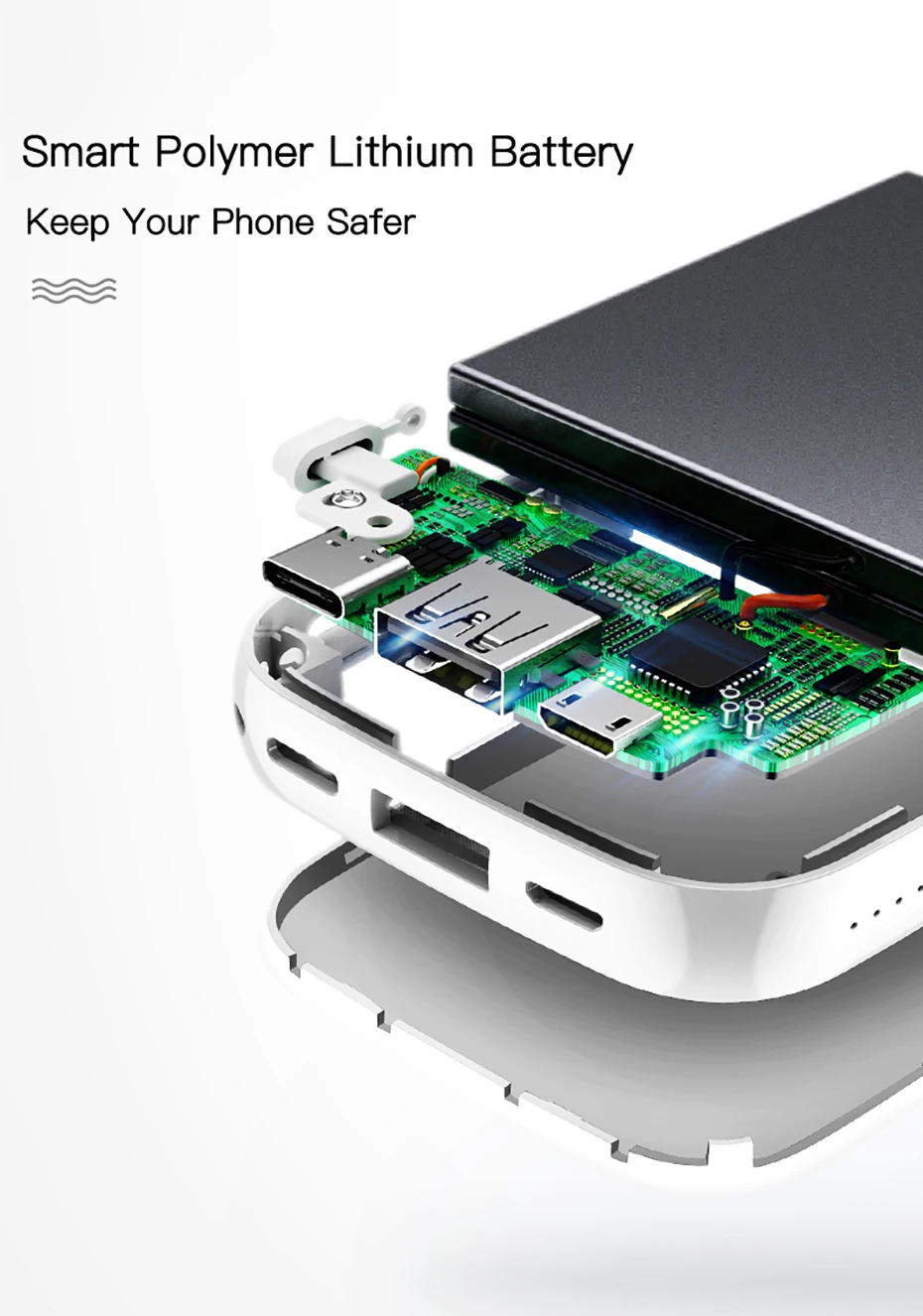 Baseus 10000 мАч Мини банк питания для iPhone X XR 8 портативный Банк питания быстрое зарядное устройство для samsung Xiaomi Внешний аккумулятор повербанк