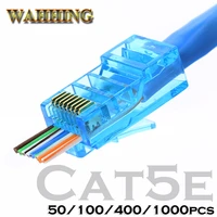 rj45 connector cat5 cat5e network connector 8p8c unshielded modular rj45 plug utp terminals have hole hy1538