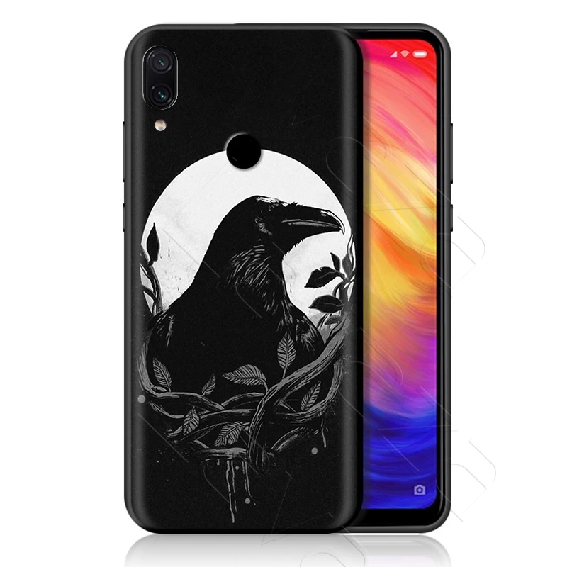 Чехол Lavaza череп ворона лунный свет для Xiao mi Red mi Note 8 Pro mi MAX 3 6 8 9 SE A1 A2 Lite Plus 8A F1