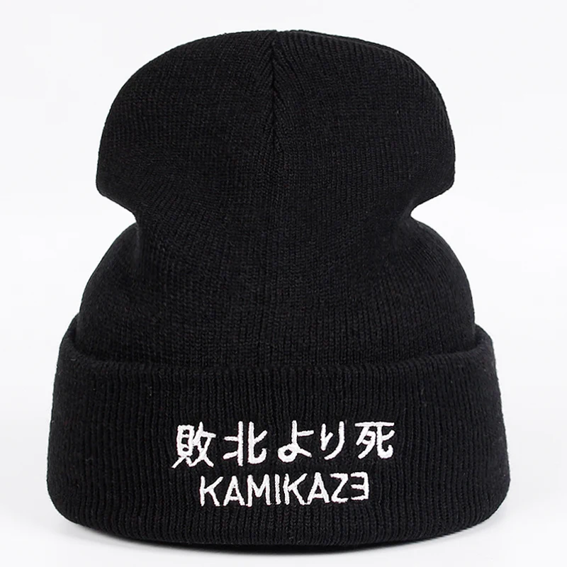 

Вязаная шапка Eminem Kamikaze, новинка, альбом, шляпы, эластичная брендовая шапка с вышивкой, теплые зимние шапочки, лыжная шапка с мультяшным изобр...