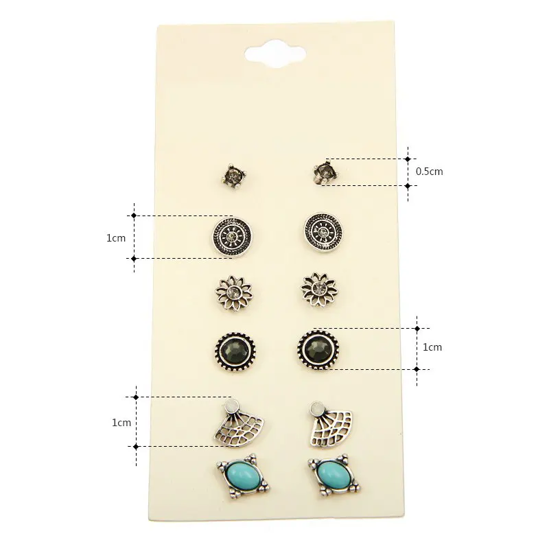 Женские винтажные серьги гвоздики с квадратным кристаллом|earrings factory|earrings