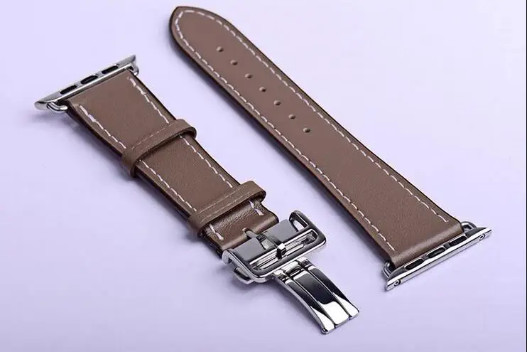 Серия 5 4 3 2 1 из натуральной кожи петлевой ремешок для Apple Watch band одинарный ремешок с пряжкой для iwatch 38 мм 42 мм 40 мм 44 мм