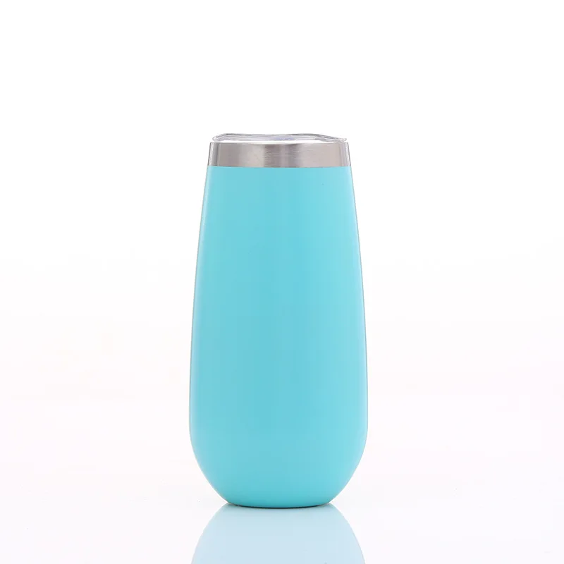 50 pcs Custom Swig 6oz Stemless Flute Personalized Insulated Champagne Rose Gold Tumbler Thermos Vacuum Flask | Дом и сад
