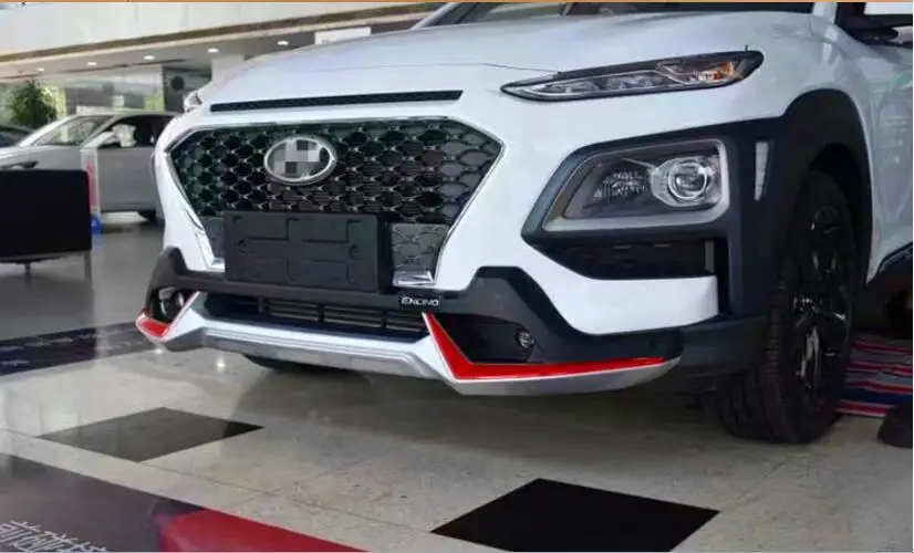 JIOYNG ABS хромированные автомобильные передние+ задние защитные бамперы, защитные опорные пластины, подходят для hyundai ENCINO KONA