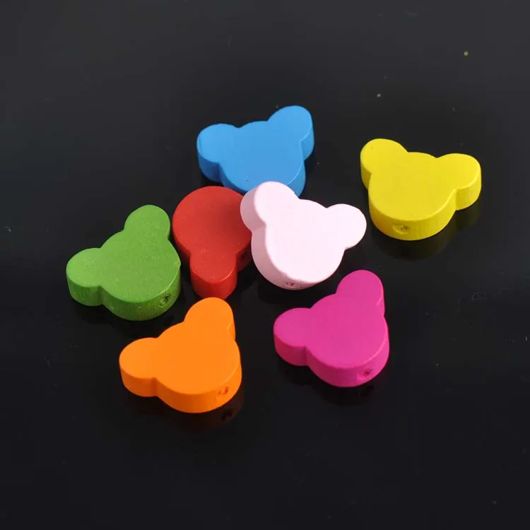 Деревянные разделительные бусины Микки для самостоятельного изготовления