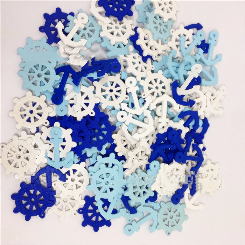 100 шт./лот Сделай Сам деревянное морское якорное колесо Ремесло Украшение для