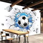 Настенные 3D-обои по индивидуальному заказу, Современные Простые настенные фрески с изображением футбольного мяча, для детской, спальни, гостиной, креативные декоративные обои