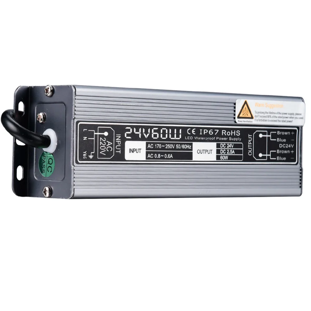 Dc24v 2.5A 60 Вт адаптер питания AC170-260V драйвер освещение трансформатор