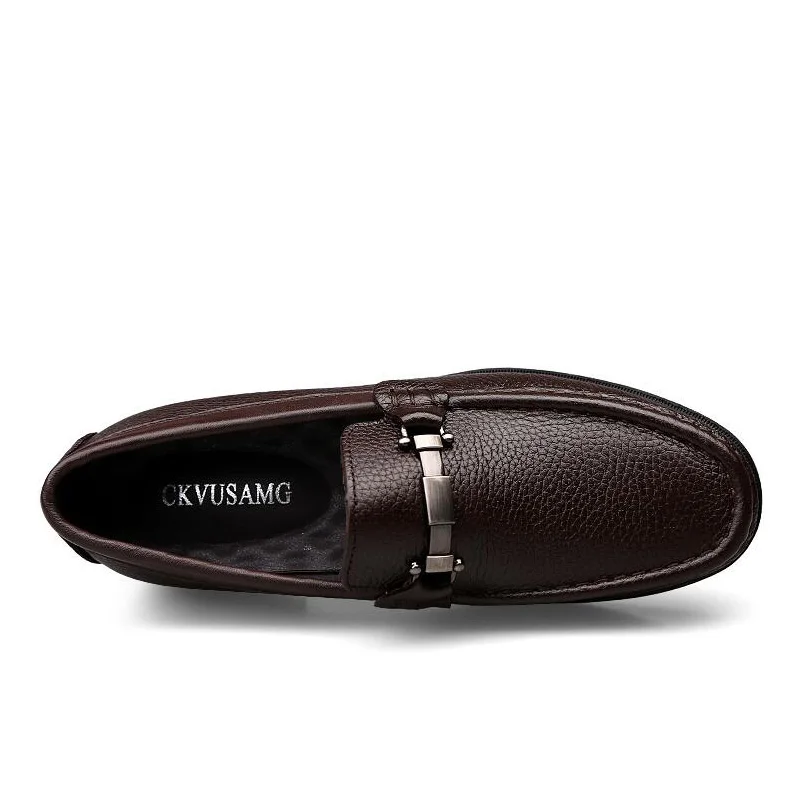 Мужские туфли из натуральной кожи водонепроницаемые Мокасины удобная обувь для