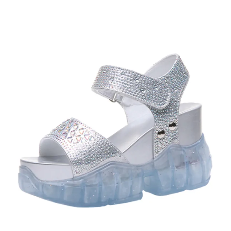 2019 г. женские босоножки на высокой платформе новые летние пляжные сандалии со