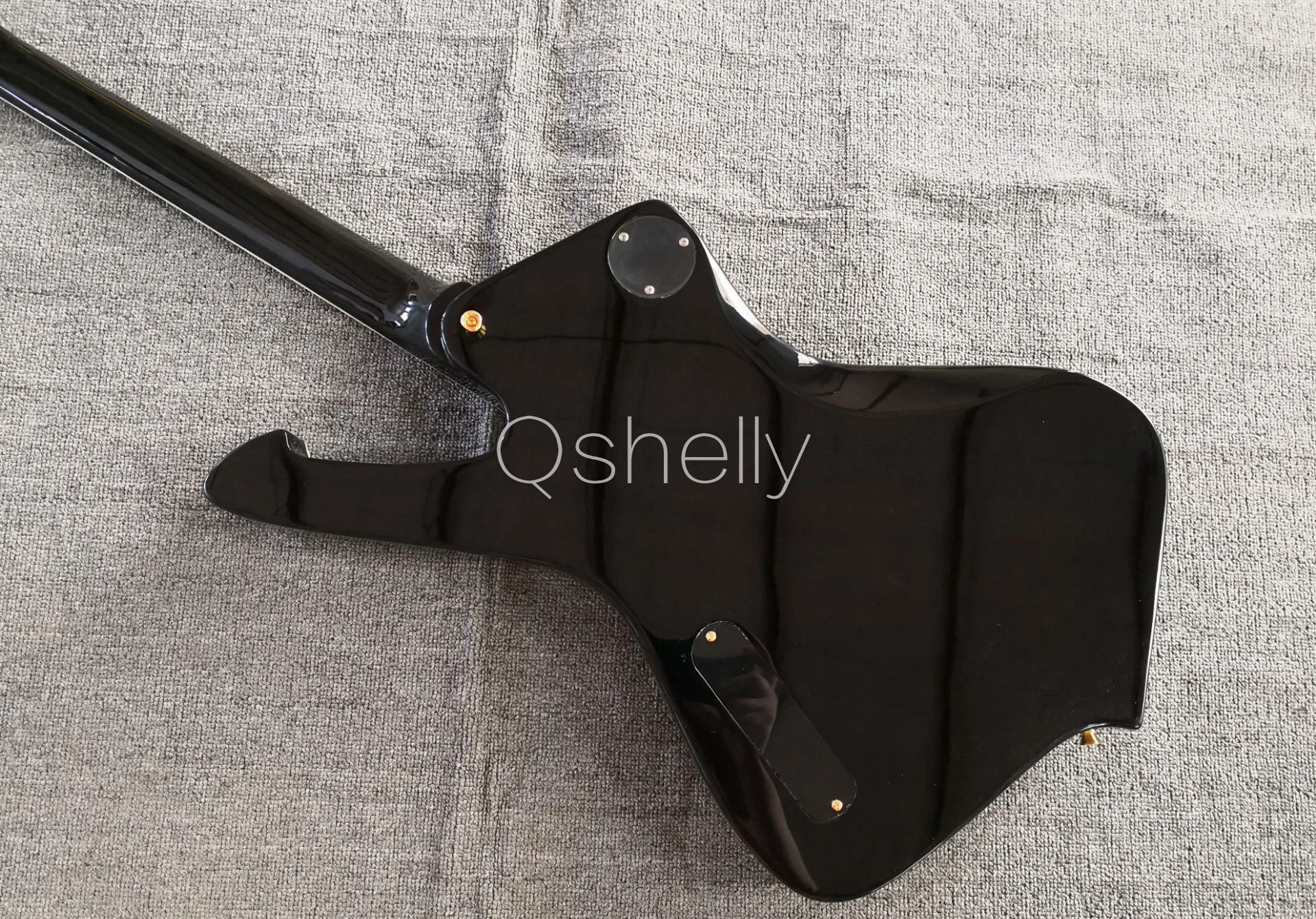 Высокое качество QShelly Пользовательские золотые трещины зеркало Пол Стэнли PS10LTD Iceman белый привязки Электрогитары Музыкальный инструмент магазин