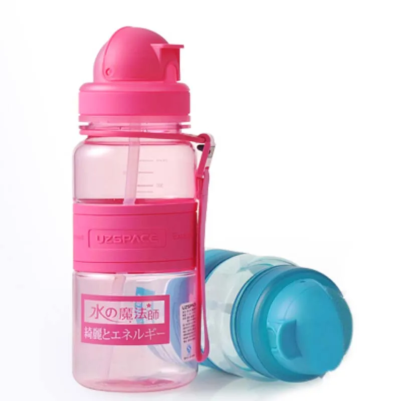 BPA Free Plastic Child Water Bottle with Straw Portable Kettle for and Baby Tritan Material 350ml SH57 | Дом и сад