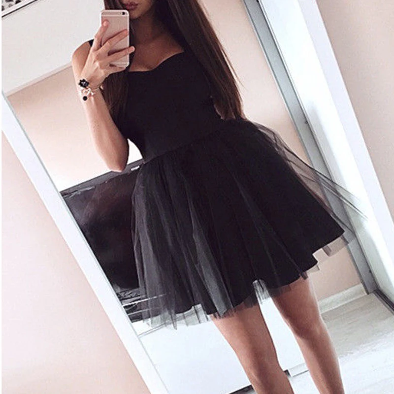 Новое поступление розовое черное Сетчатое бальное мини-платье для вечеринок