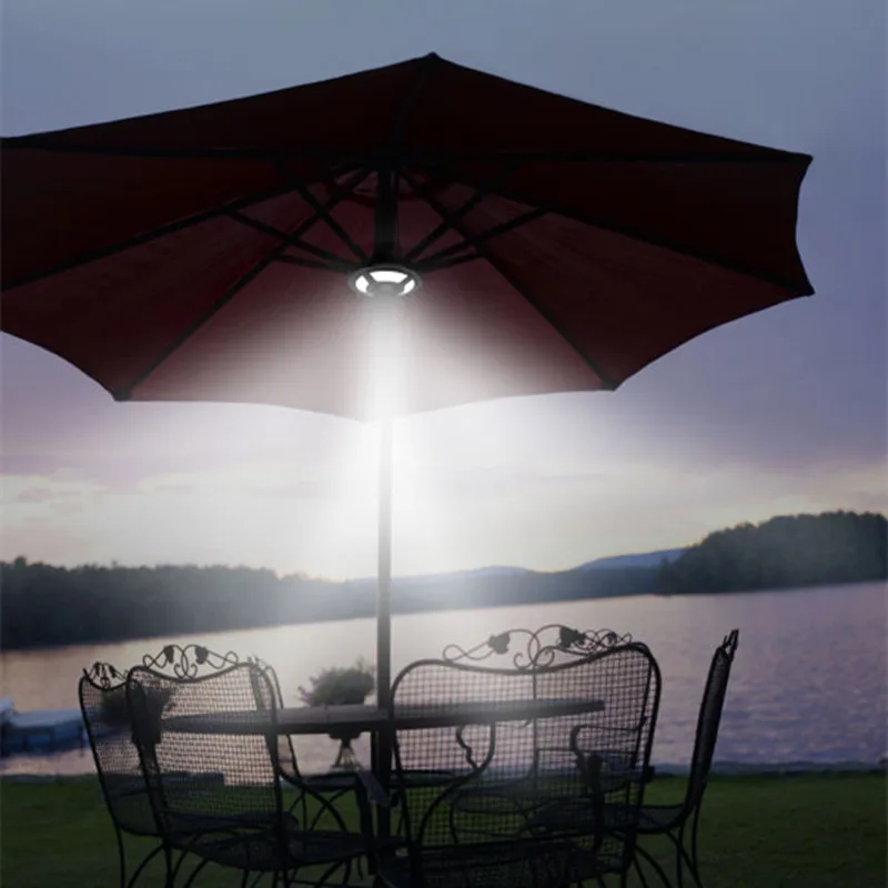 

Super Bright Patio Umbrella Light Cordless 36 LED Umbrella Pole Light for Camping Tents or Outdoor Use