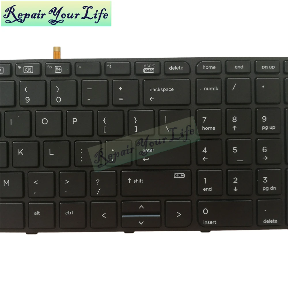Английская клавиатура для ноутбука HP Probook 450 G3 455 G4 470 черная с подсветкой 837551 001