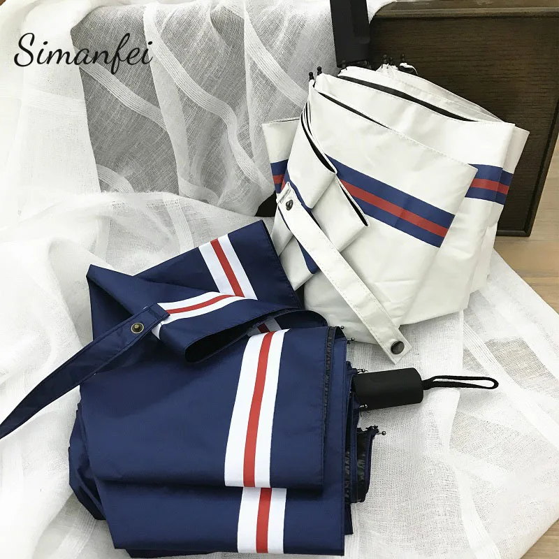 Simanfei зонтик 2019 новый простой трехслойный зонт УФ защита ветрозащитный карман