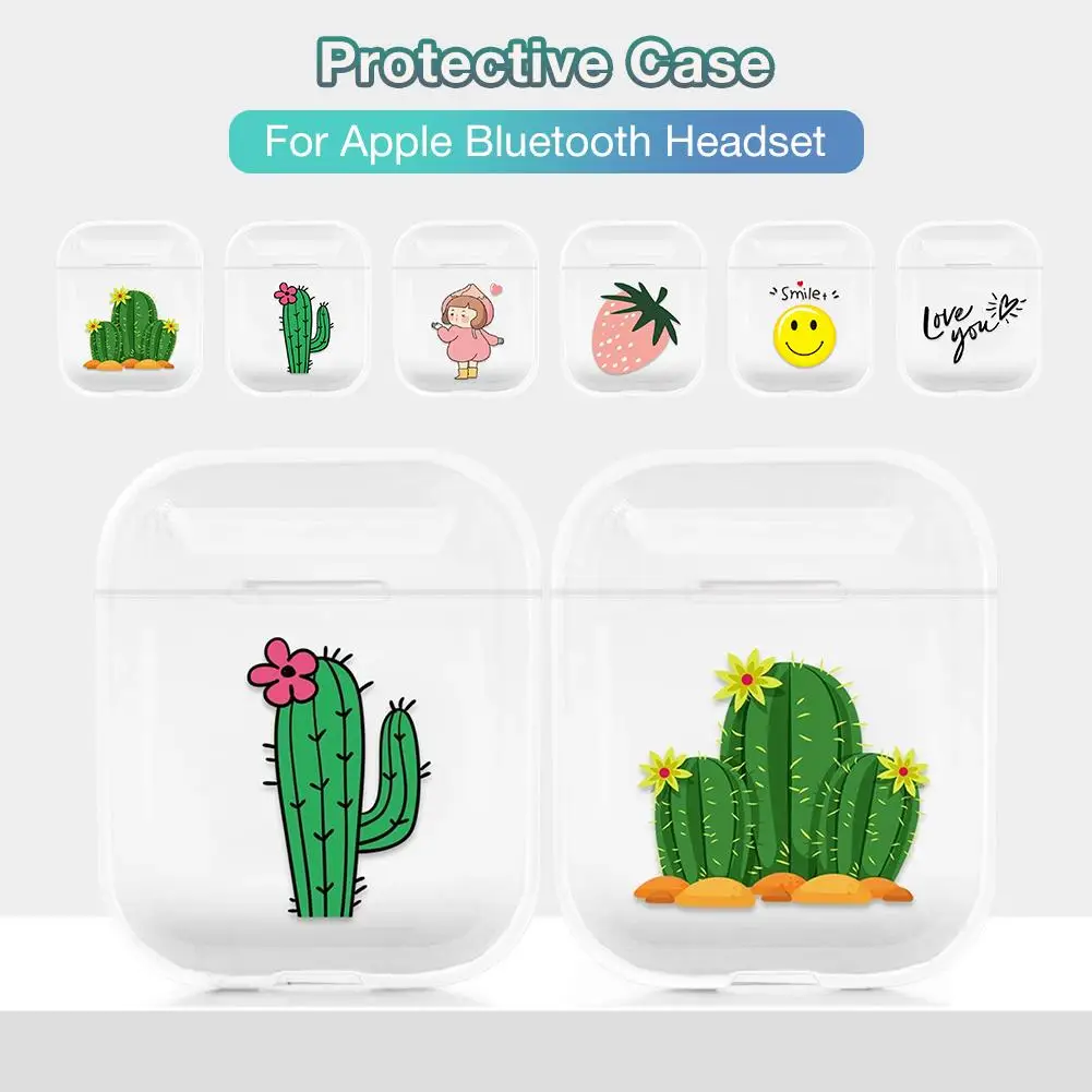Мультяшный чехол для беспроводных Bluetooth наушников силиконовый с зарядным
