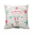 Персонализированная детская подушка из полиэстера и хлопка с изображением лесных существ