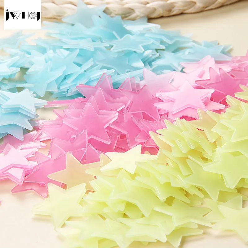 100 шт./лот креативная светящаяся звезда настенная наклейка сделай сам домашний декор для детских комнат