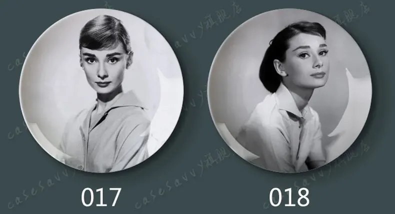 10 дюймов Одри Хепберн Украшение подвесное блюдо тарелка настенный керамический диск Бытовая Ремесленная тарелка фото тарелки