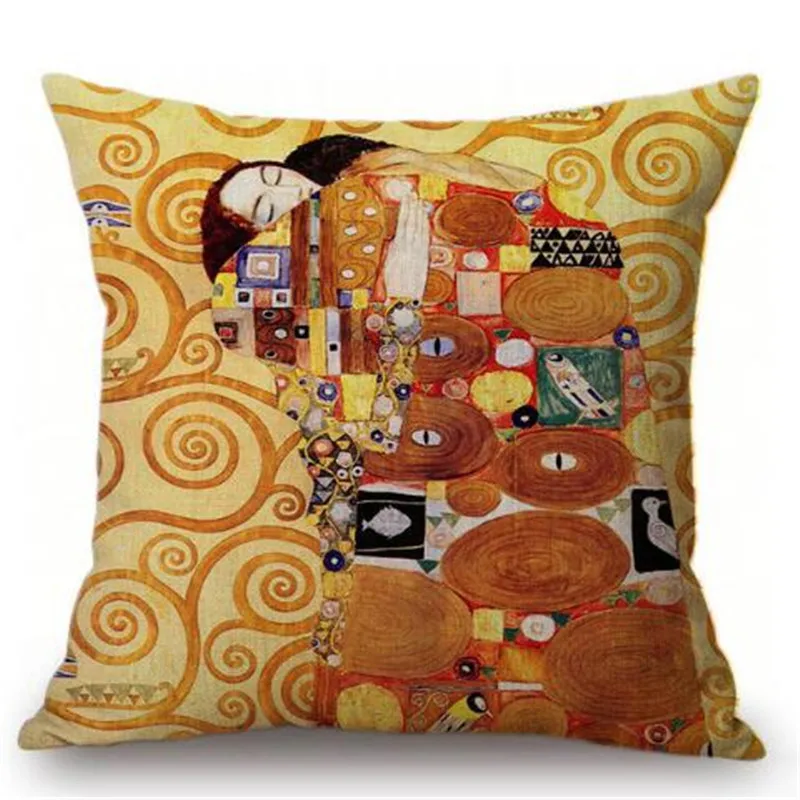Наволочка с принтом художественной галереи Густава Климта украшение для дома