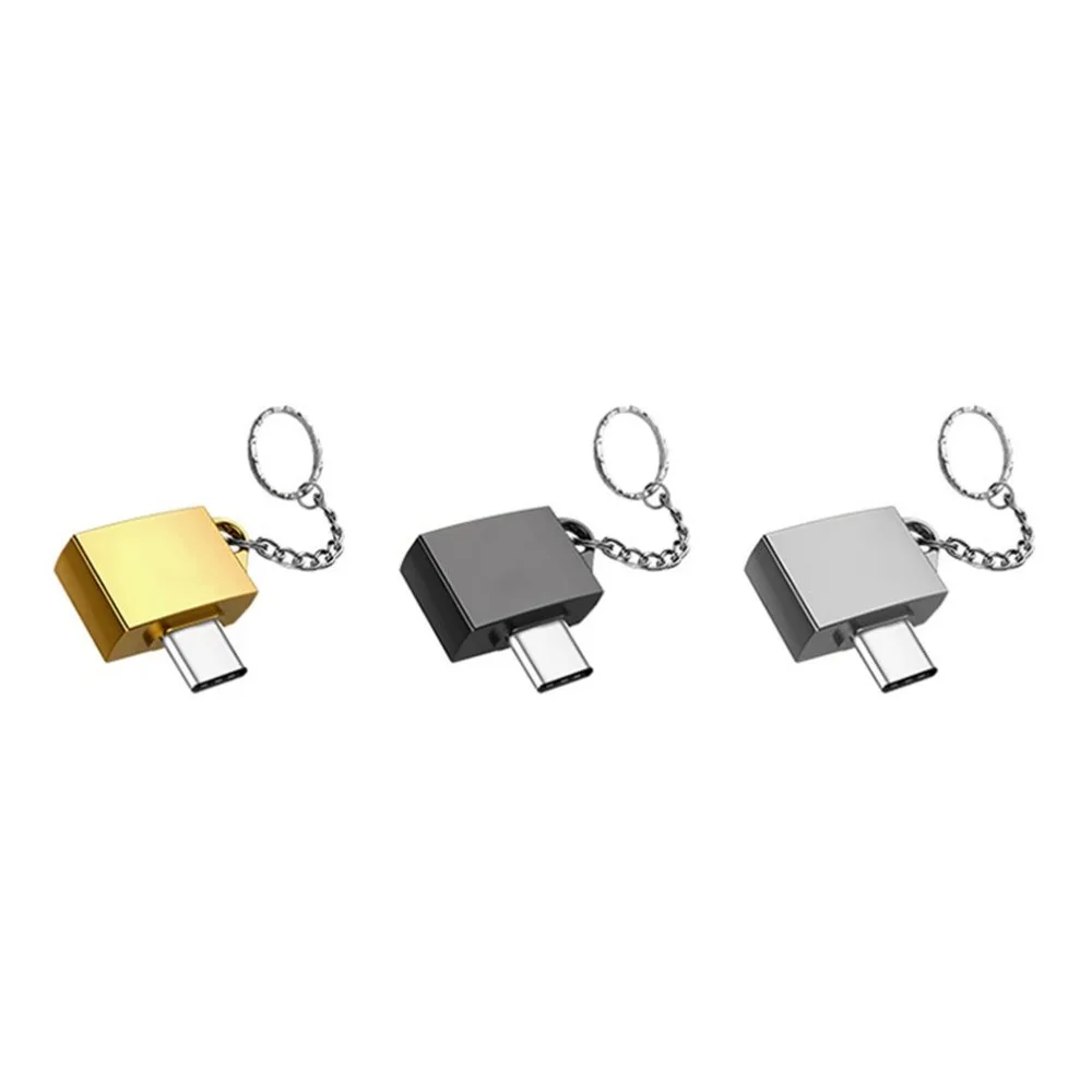 Ультра удобный металлический адаптер Type C/Micro USB для 2 0 OTG устройства Android с кольцом