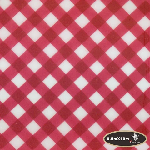 Отличное качество В красную клетку Гидрографический фильм пленки для переноса