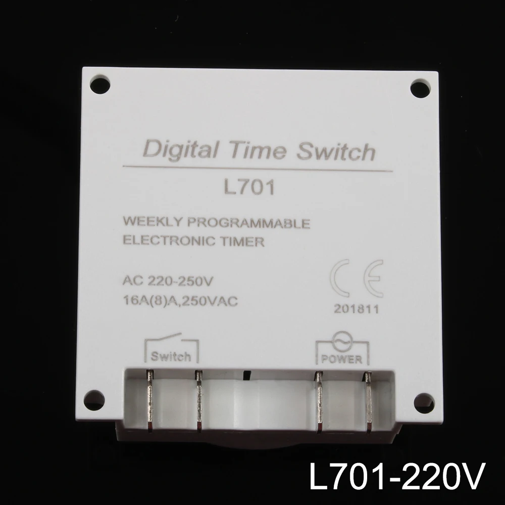 Тип L701 AC 220V 230V 12V 110V 24V 16A контроллер цифрового таймера 7 дней в неделю программируемый таймер счетчик минут