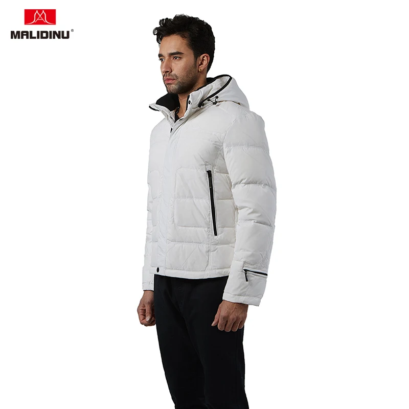 MALIDINU 2022 Men Down Jacket Hooded Winter Down Coat Duck Down Jacket Men Fashion Parka Brand Thick Warm Men Jacket Winter -30C