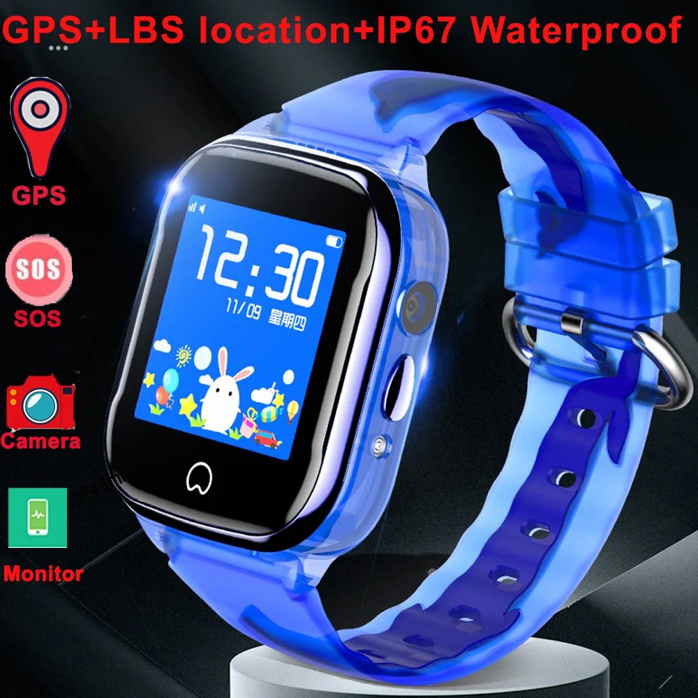 Детские умные часы gps Smartwatch IP67 водонепроницаемые умные часы дети анти-потеря Детские умные часы время Дети gps часы трекер