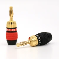 8pcs hi end deadbolt banana plugs hifi gold plated speaker wire connector plug