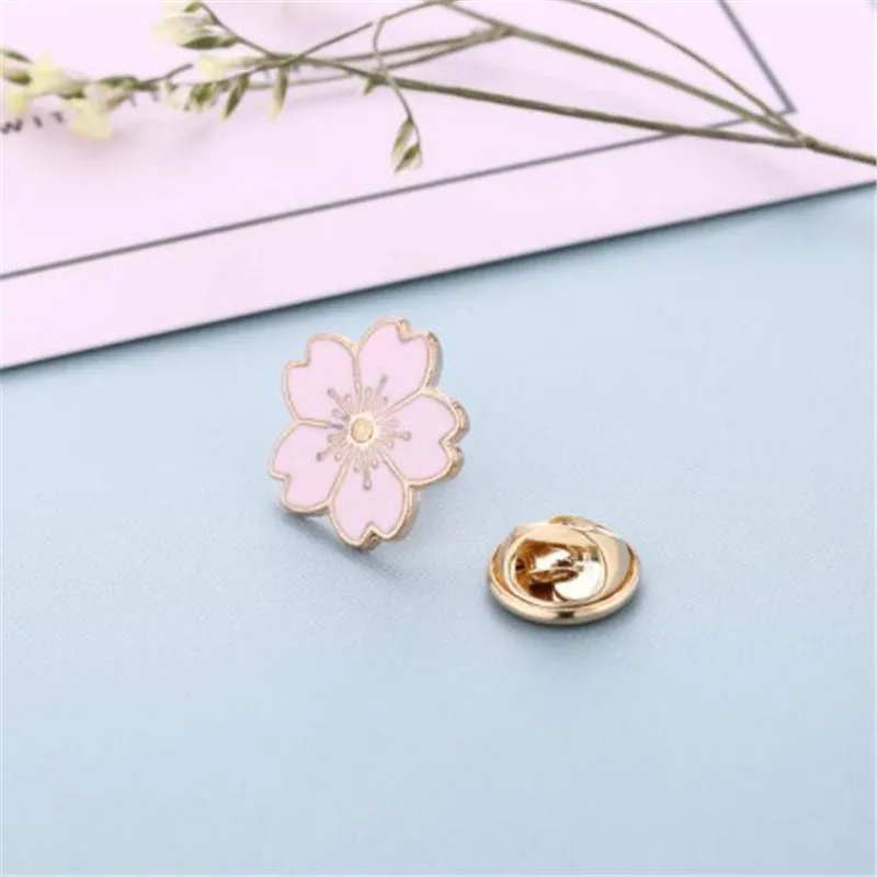 WKOUD 2019 sweet cherry blossom brooch Drip flower collar pin badges Clothing bags accessories Female | Украшения и аксессуары