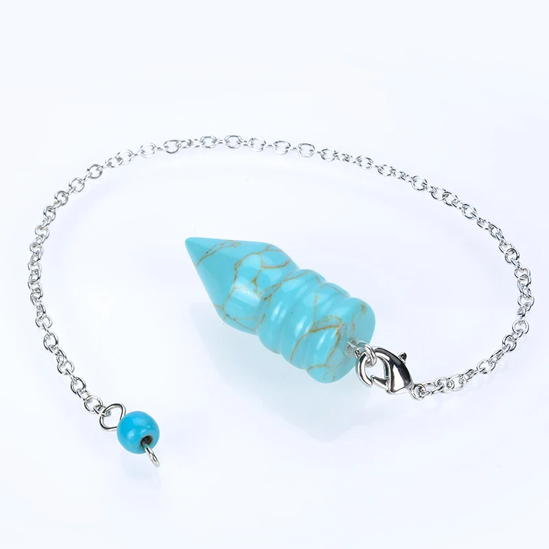 Исцеление чакры в рейки кристаллическая Подвеска из натурального камня маятник