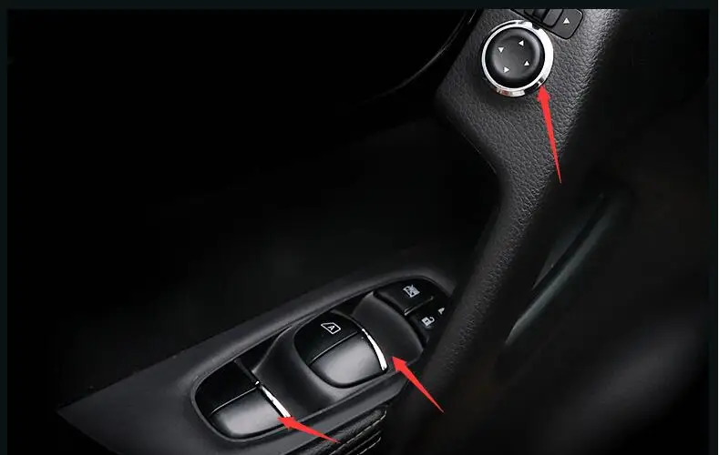

Auto interior moulding, window lift button trim for 2014 2015 nissan X-TRAIL,8pcs, car styling