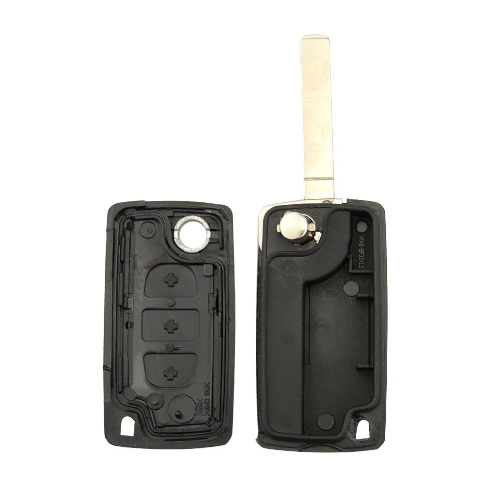 OkeyTech CE0523 3 кнопки флип складной 433 МГц ID46 PCF7941 чип VA2 без паза дистанционный ключ для peugeot 207 307 партнер для Citroen