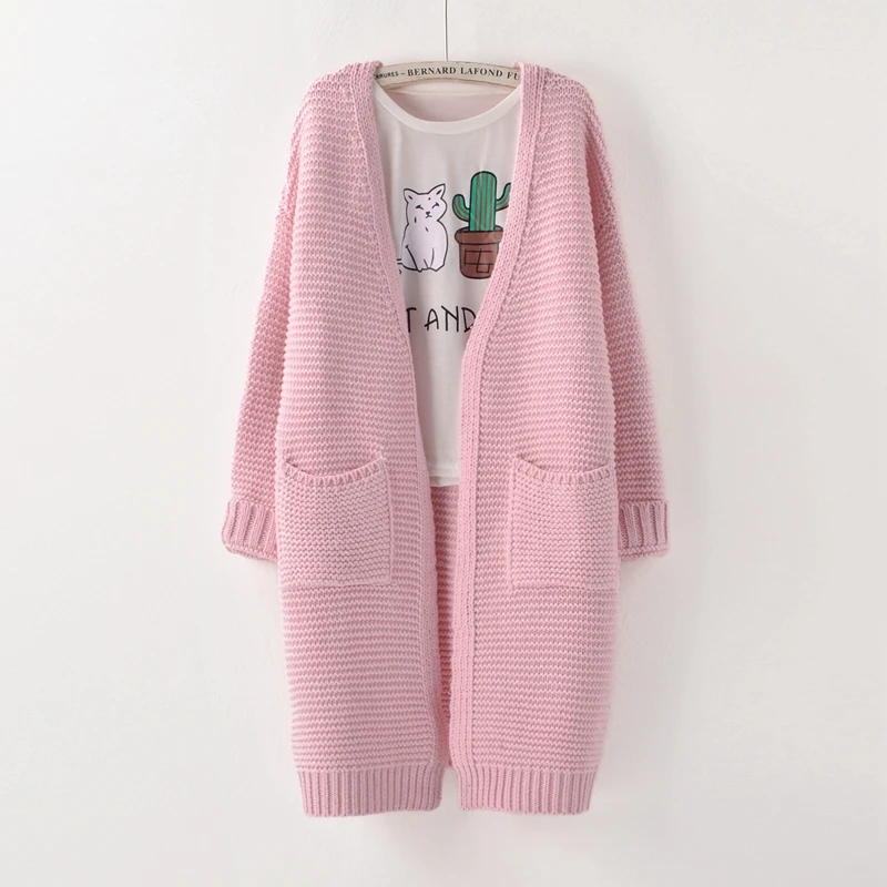 Fantasyone 2017 Осень Зима Кардиган Женщины свитер с v-образной горловиной Повседневная