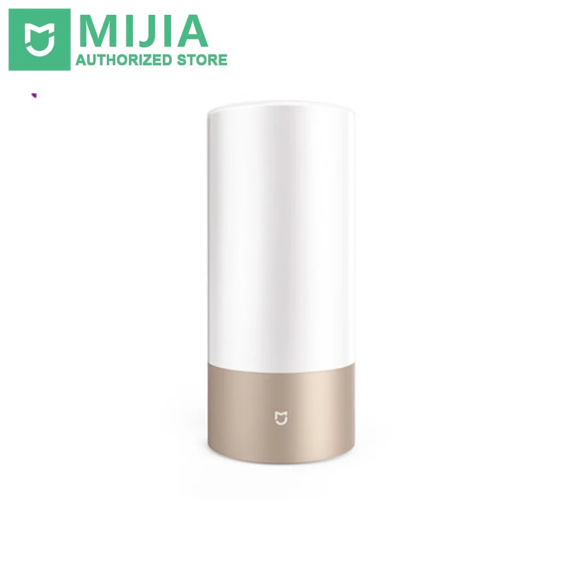  Умная прикроватная лампа Xiaomi Mijia Mi, цилиндрический сенсорный светильник с регулируемой яркостью, 2 элемента, Bluetooth и Wi-Fi, управление с по…