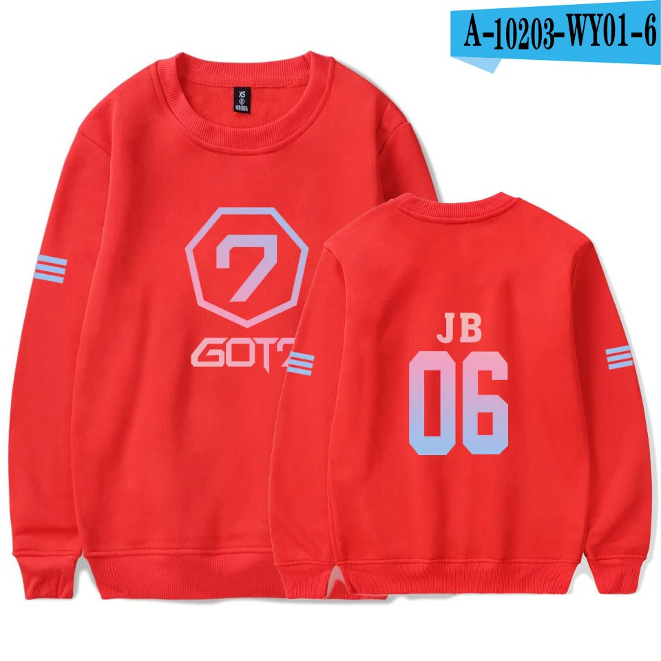 Color 35 Kpop GOT7 толстовки мужские и женские пальто Bambam Yugyeom Youngjae значок Джексон Jb Jinyoung получил 7 Толстовка пуловер с капюшоном топы - Цвет: Color 35