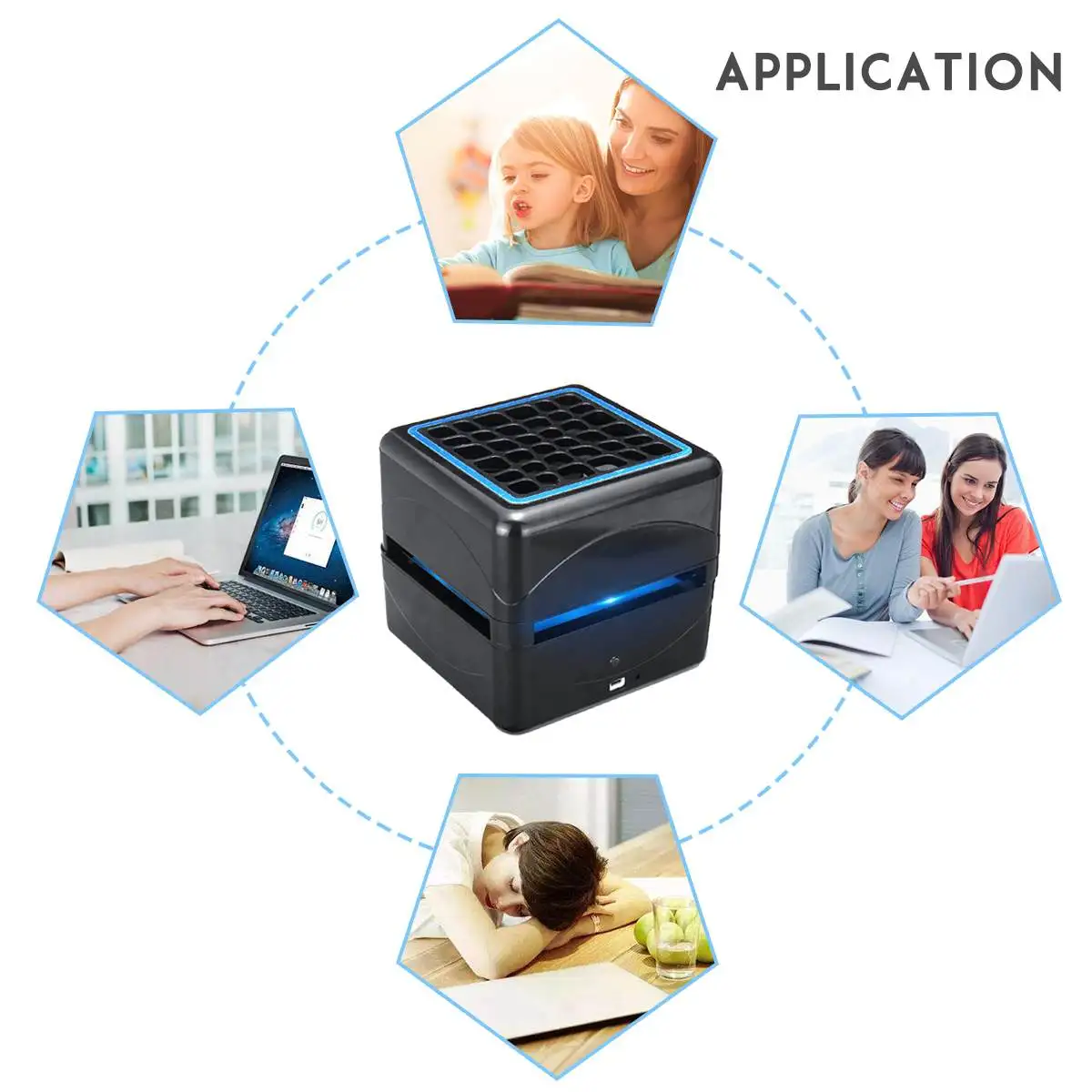 USB Mini Portable Air Conditioner Humidifier Purifier Desktop Air Cooling Fan Ventilator Air Cooler Fan for Car Office Home