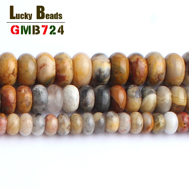 Бусины из натурального камня Crazy Agates Stone Rondelle бусины для изготовления ювелирных